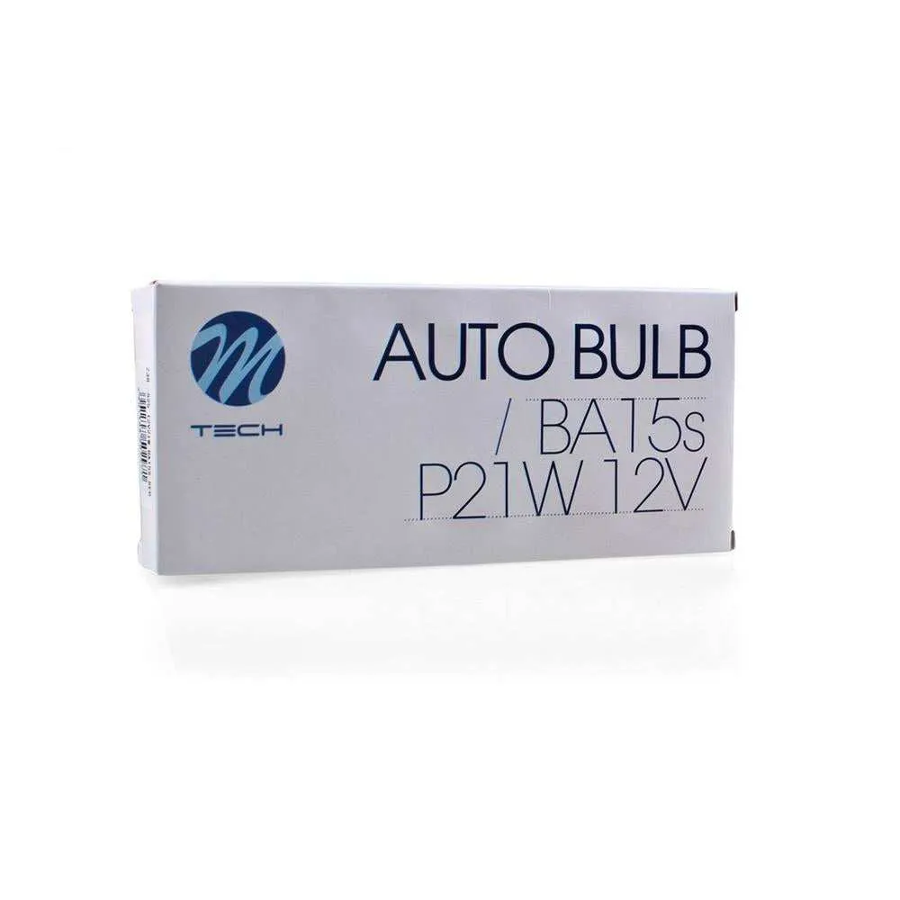 AMPOULES HALOGENES PR21W (S25) BA15S 12V 21W ROUGE (BOITE DE 10) MTECH