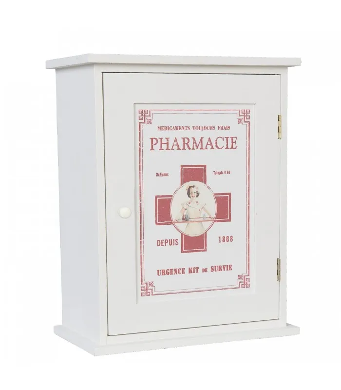 Armoire à Pharmacie en Bois MDF Style Vintage