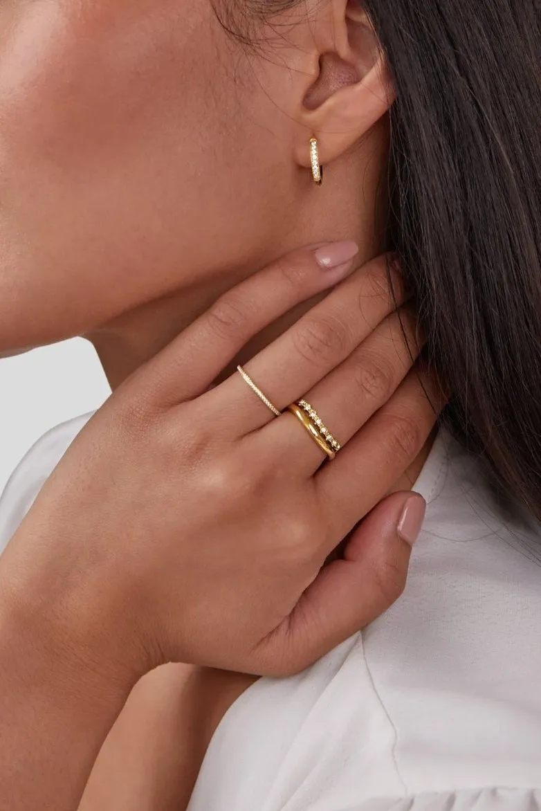 Bague en Couches de Cristal Blanc Marissa