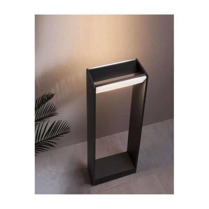 Borne Lumineuse Extérieure TWIN Gris Foncé LED 2x5 W