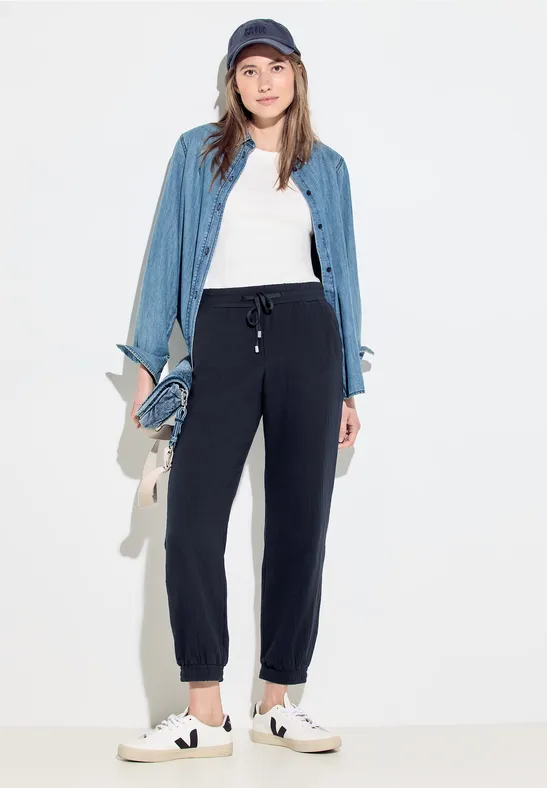 CECIL Pantalon en mousseline 