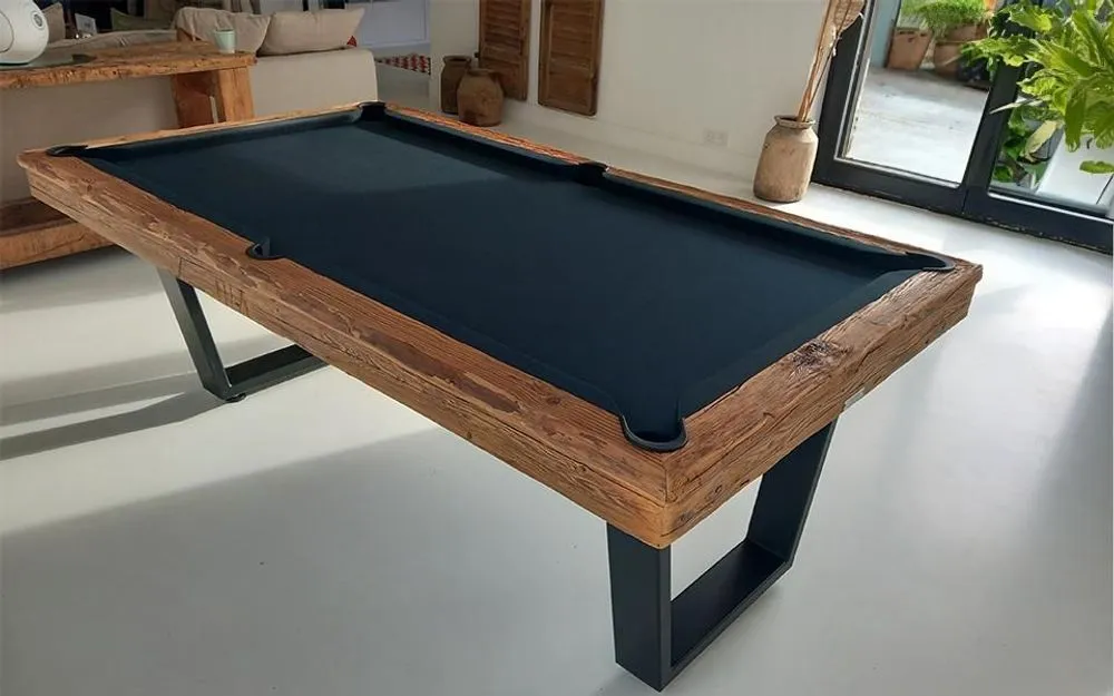 Iron pool table.