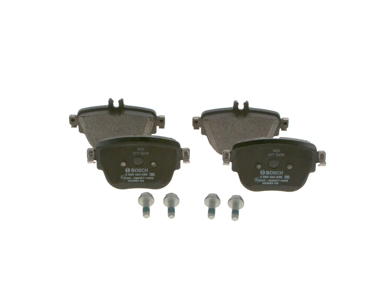 Jeu de 4 plaquettes de frein à disque BOSCH 0986424859 