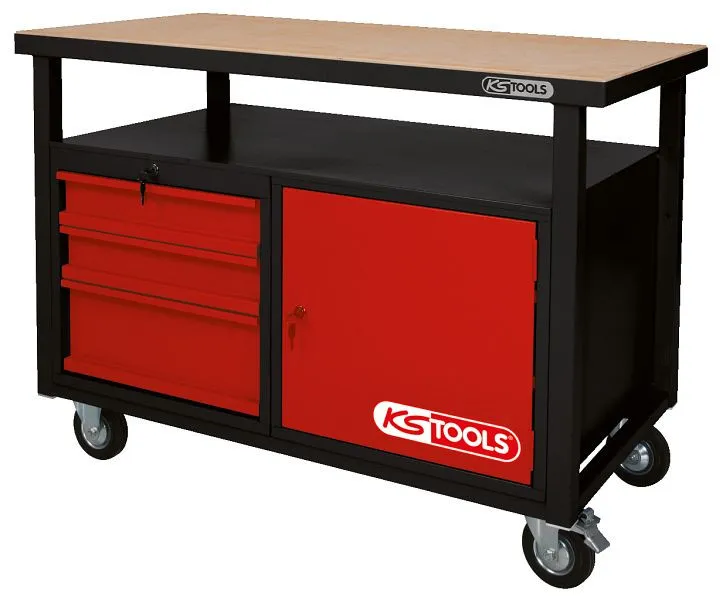 KS Tools Établi mobile avec 3 tiroirs et 1 porte 865.0101 acheter à bas prix 