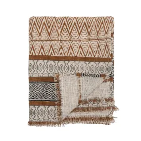 Madigan throw, brown, cotton