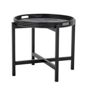 Milli tray table, black, rattan