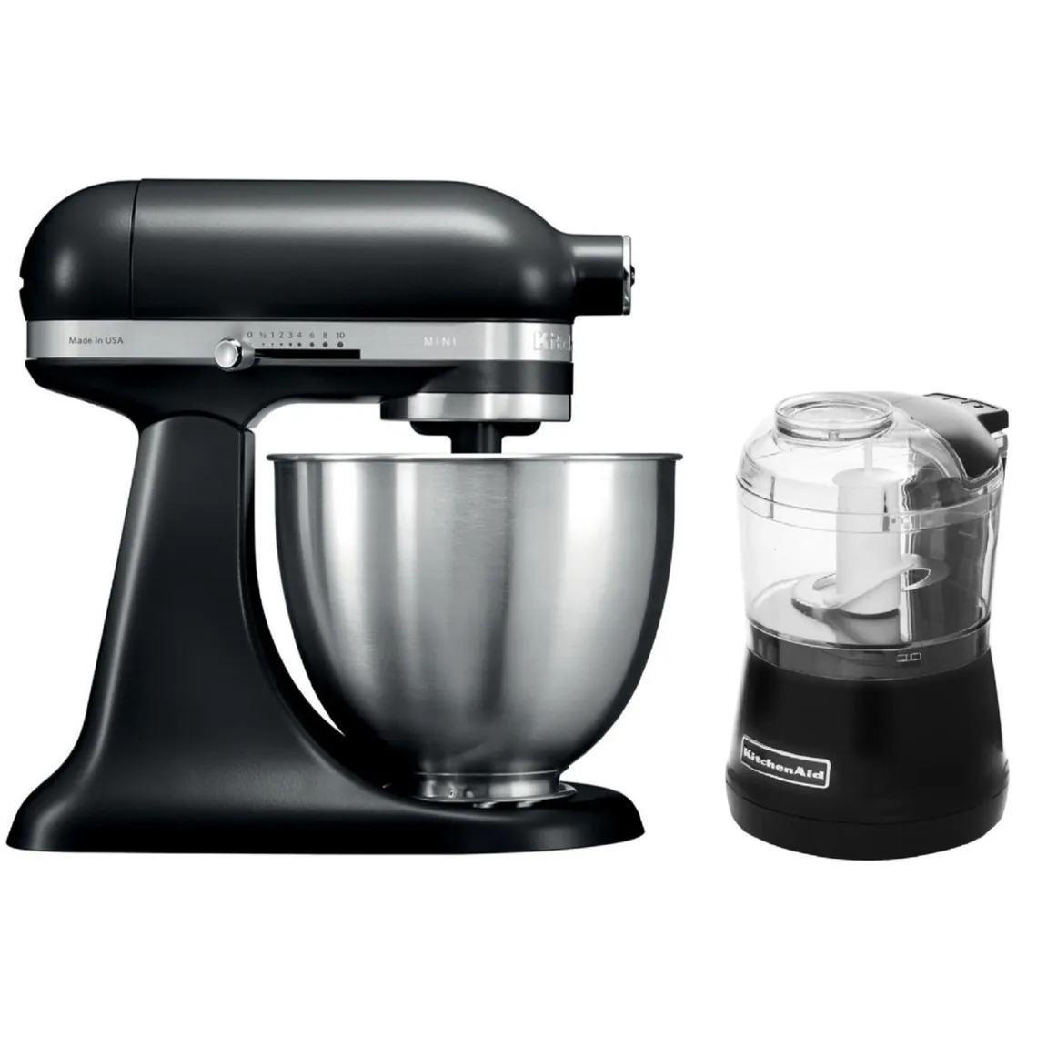 Mini robot pâtissier 3.3 litres - Noir réglisse + Hachoir Kitchenaid 5KFC3515 Noir | 3 Suisses