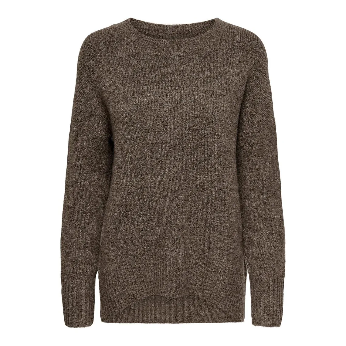Pull en maille Col rond Manches longues marron Gigi | 3 Suisses