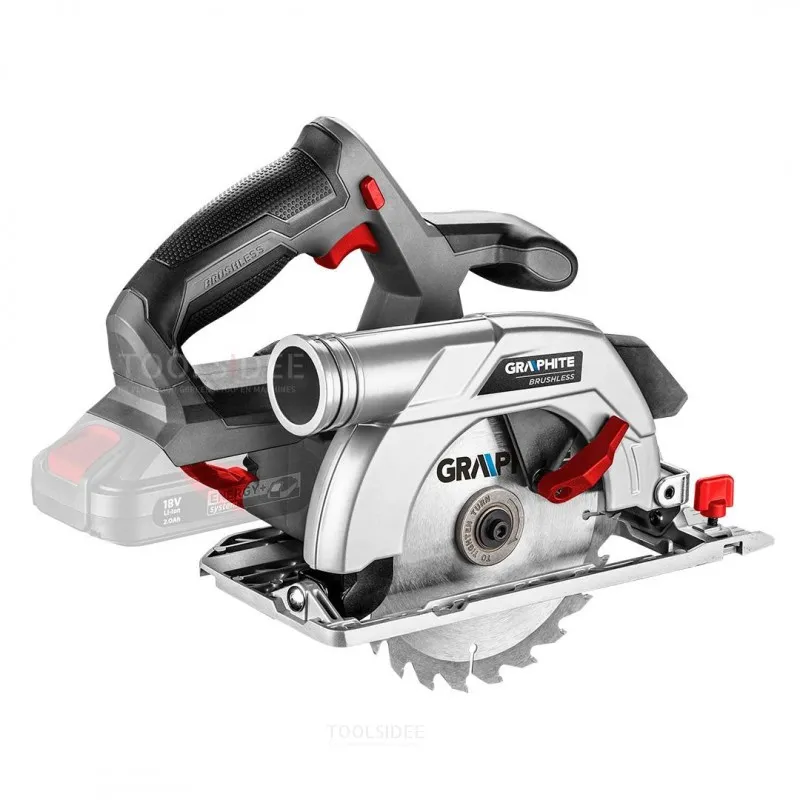 Scie circulaire manuelle GRAPHITE, 18v li-ion, énergie brushless +