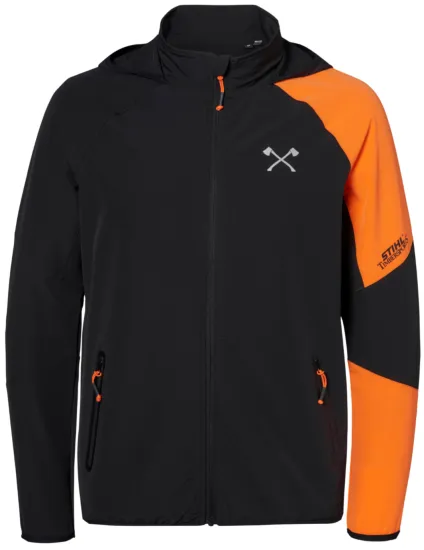 VESTE COUPE VENT ORANGE/NOIR